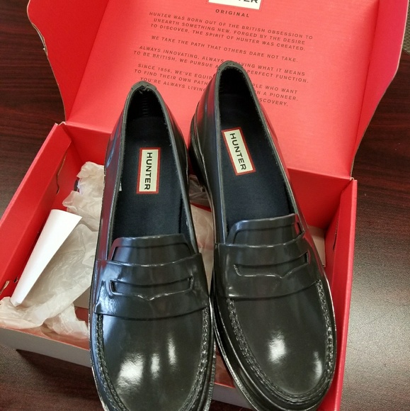 hunter rubber loafers